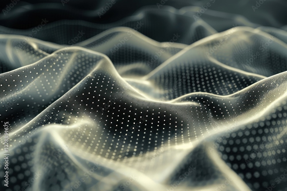 Aufkleber soft halftone texture imitates fabric weave with dot patterns, creating an organic look under gentle
