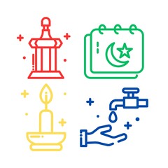 vector illustration of a set of icons religion