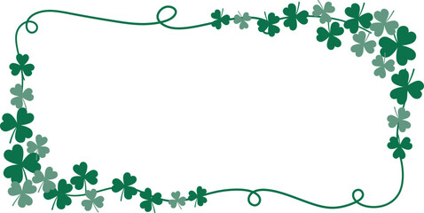 Clover frame illustration for ST Patrick's day	