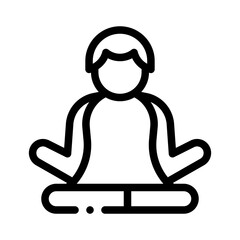 yoga line icon