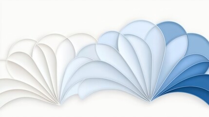 Abstract Wave Pattern Design in Soft Blue and White Tones for Modern Art and Decor Concepts