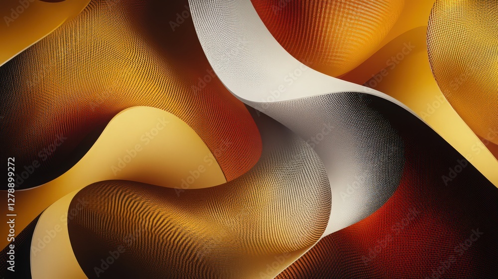 Poster abstract gradient wavy texture background with smooth silk-like shapes