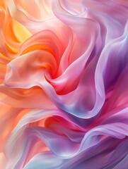 Obraz premium Delicate pastel swirls in soft focus evoke a calming atmosphere with soothing colors blending harmoniously