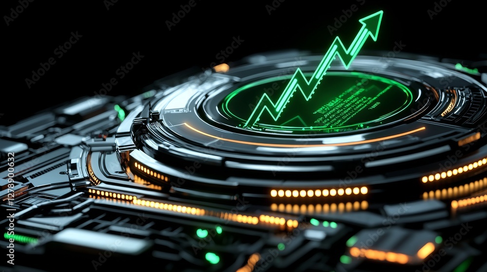 Aufkleber futuristic technology growth display digital interface graphic design virtual environment close-up v