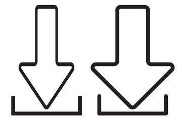 Download icon set. Download button Collection. Download files icons vector. simple download icon isolated on white background. Arrow downloading icon. Vector illustration.