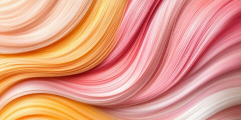 Colorful strands of hair flow together in a swirling pattern, showcasing various shades and textures that inspire creativity in hair care techniques and styling