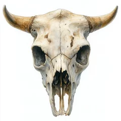 Cow Skull clipart. Creative generative watercolor illustration