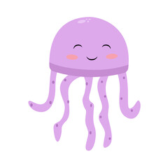 Cute Jellysfish cartoon illustration