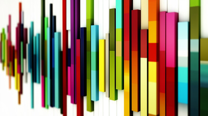 Vertical multi-colored lines background with white background