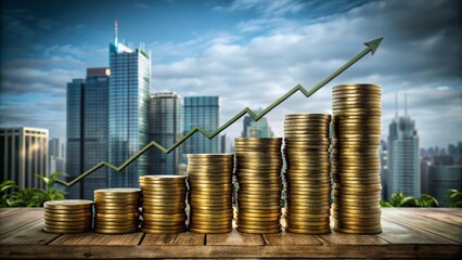 Businessman hand pointing finger to growth success finance business chart of metaverse technology financial graph