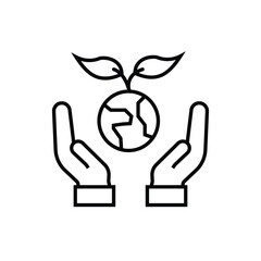 Business Sustainability Icons. Environmental Management, Sustainable Practices, Carbon Footprint, Renewable Energy, Eco-Friendly