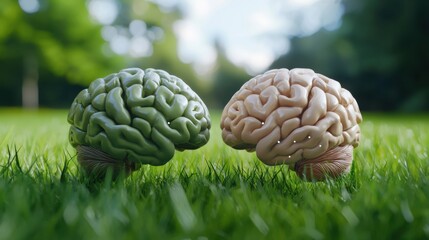 A digital brain with intricate neural connections visualized as a winding road.