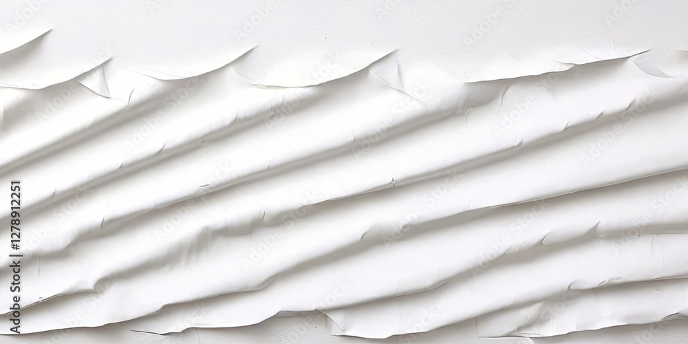 Poster a white background with a white line that is torn