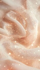 Obraz premium Soft light fabric delicately adorned with glittering particles