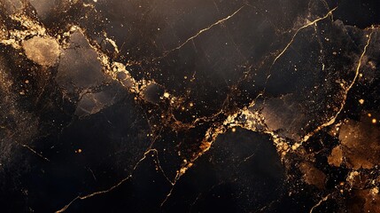 A black and gold background with a lot of gold specks