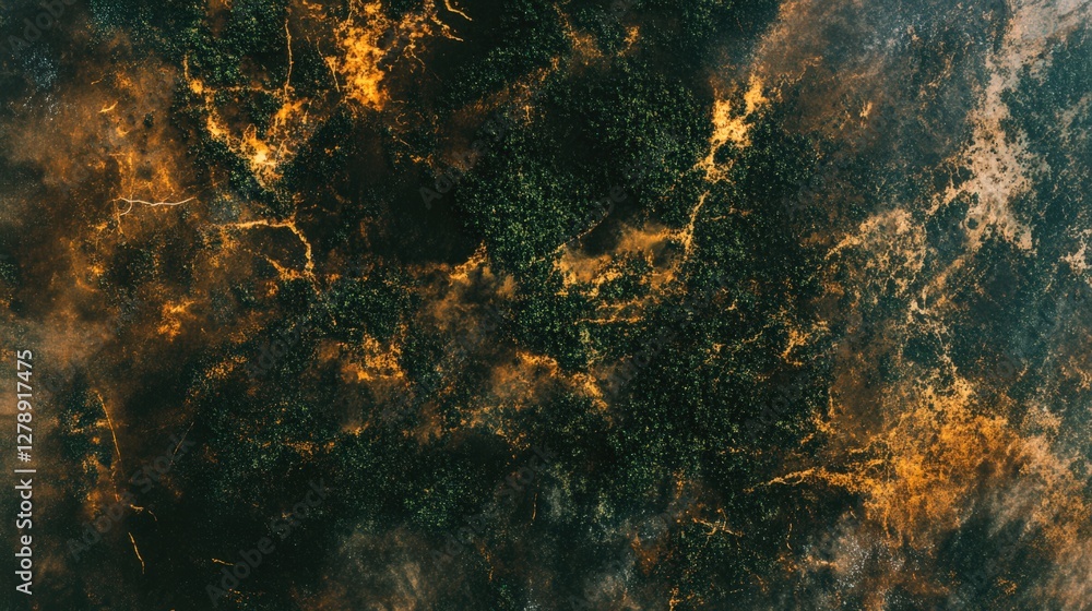 Canvas Prints a dark and moody image with a lot of green and brown colors