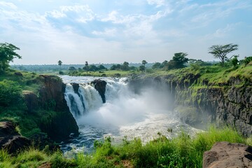 Fototapeta premium waterfall in the mountains