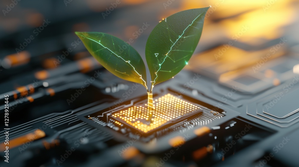 Poster glowing digital tree of knowledge with luminous branches symbolizing the interconnected nature of le