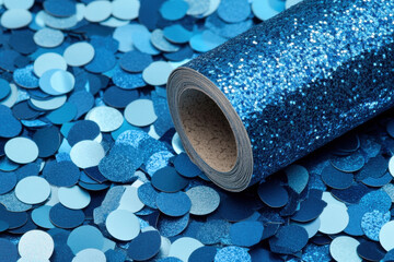 Glittery background, A stunning navy blue glitter texture image ideal for high fidelity design projects and backgrounds.
