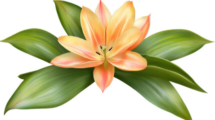 Obraz premium lily flower isolated on white background