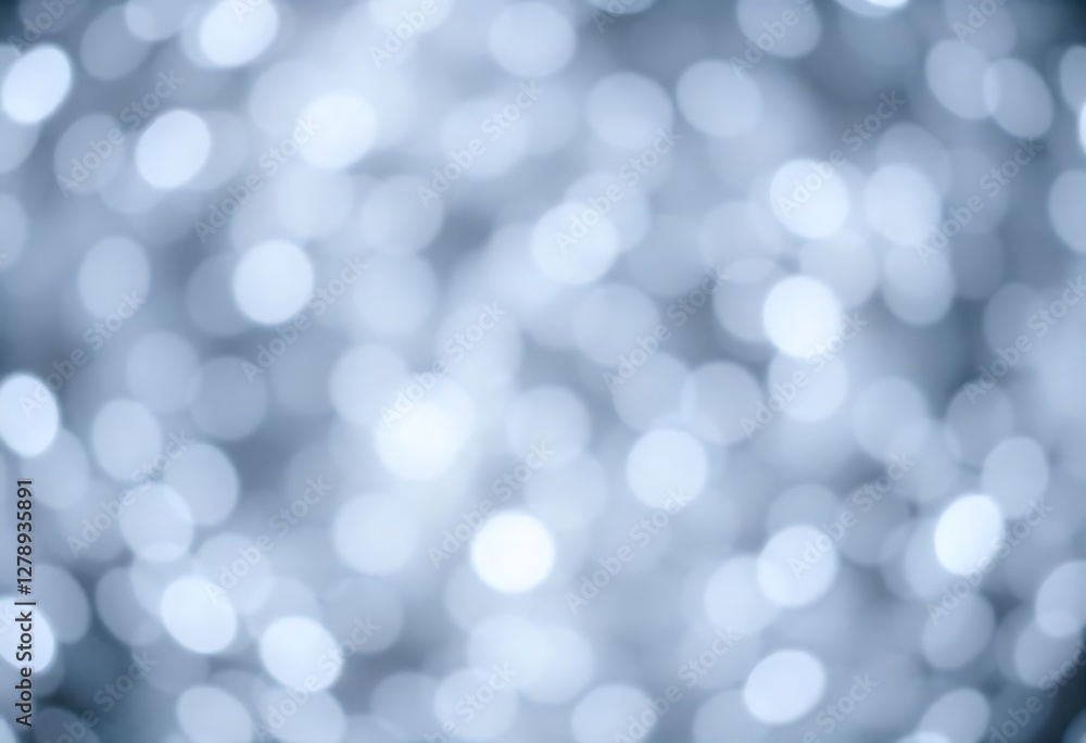 Poster generative ai creates a mesmerizing bokeh effect of sparkling white lights against a cool blue backg