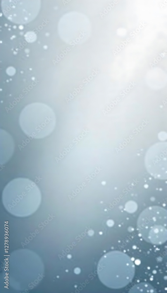 Poster generative ai bokeh lights background with soft blue and white hues, perfect for elegant designs and