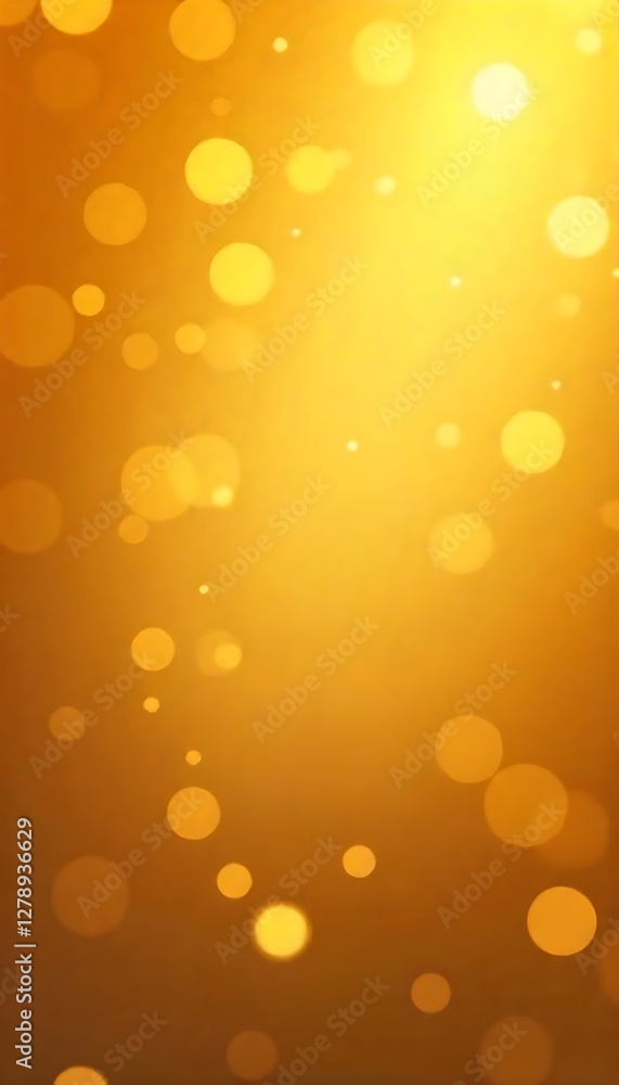 Aufkleber generative ai golden bokeh effect background with blurred circles and soft light, perfect for festiv