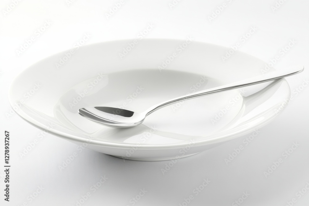 Poster spoon rest with a sleek design on clean white background showcasing culinary elegance and functional
