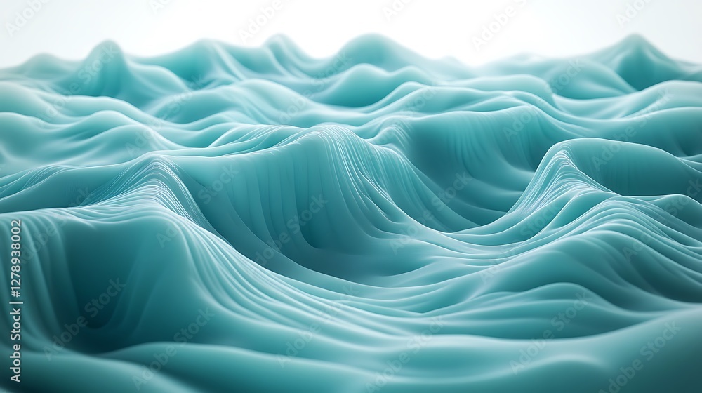 Poster abstract illustration of flowing water creating rhythmic patterns and waves