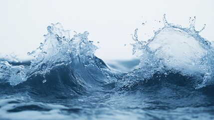 A powerful, large wave crashes into the water, creating an impressive display of nature's force and beauty.