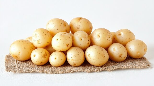 Aesthetic arrangement of grenailles spuds on a neutral canvas for food photography.