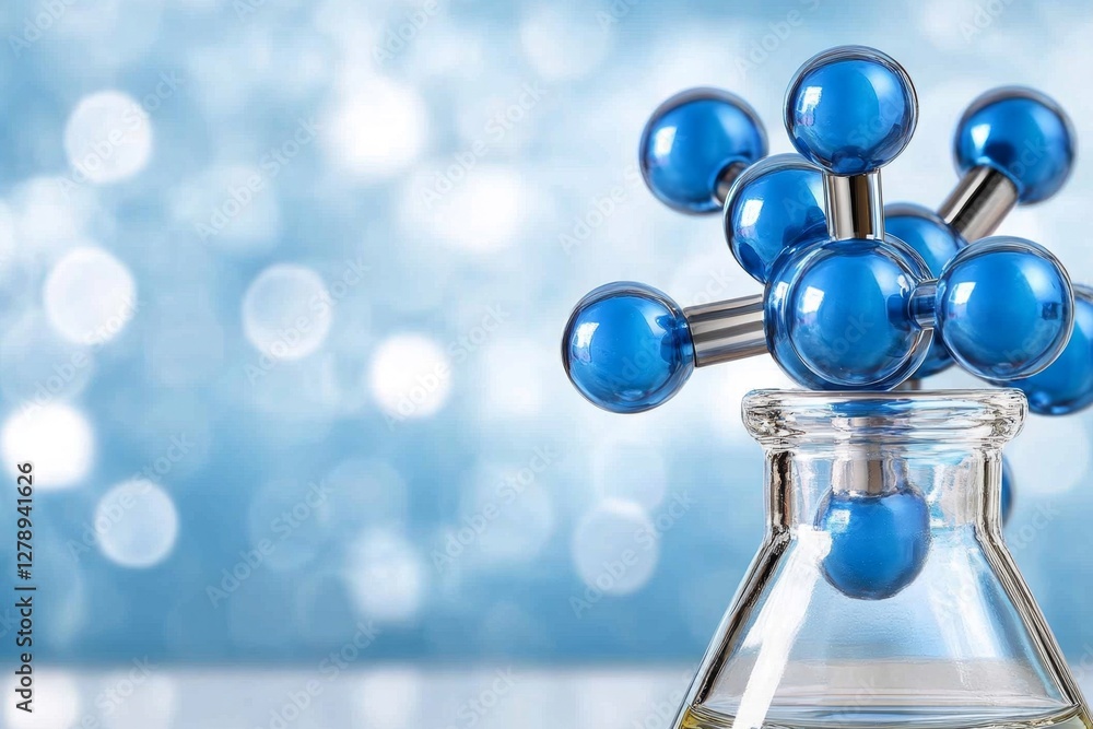 Aufkleber Abstract background of science and innovation technology Technical background with molecular structures and chemical engineering