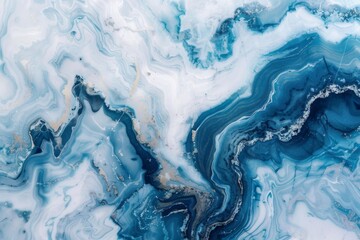 Obraz premium White and blue marble background