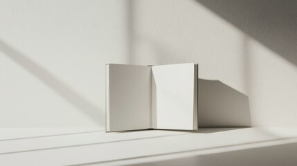 Fototapeta premium A minimalistic 3D book with clean lines and a monochromatic color scheme 