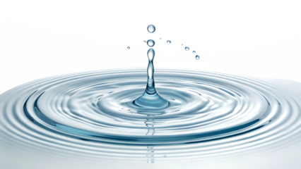 Circle Water Liquid Stream Flowing with Glossy Texture on Transparent Background, Smooth, Pure Water Drip