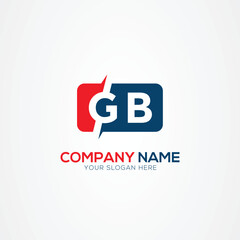 GB or BG Creative Modern Letters Logo Design Element