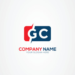 Obraz premium GC or CG Creative Modern Letters Logo Design Element