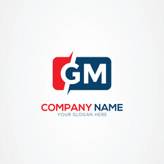 GM or MG Creative Modern Letters Logo Design Element
