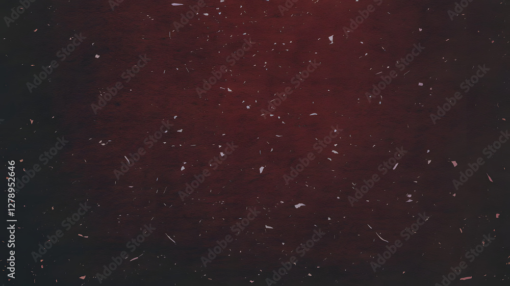 Poster Subtle Textured Surface: A close-up of a textured, dark red surface dotted with subtle specks and imperfections, creating a sense of depth and visual interest.