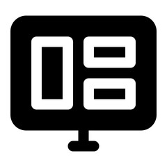 Fototapeta premium Icon Monitor With Style Glyph