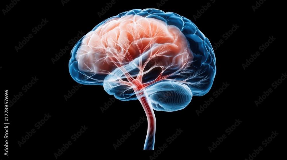 Poster a neon digital brain evolving and expanding with intricate skill tree branches, representing the gro