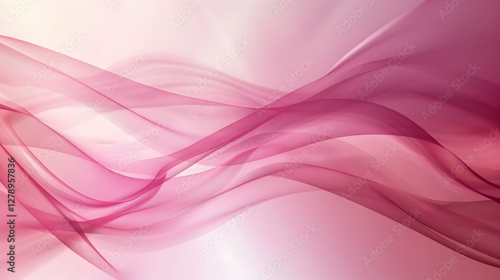 Poster abstract pink wave patterns creating a soft, dreamy background for design use