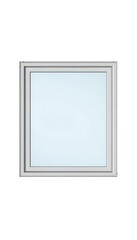Modern House Window Frame  on White Background for Architectural Projects
