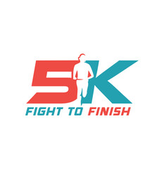 5K Run Logo Design Vector Running Marathon