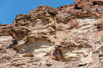 weathering erosion on sandstone rocks, near Twyfelfontein, Namibia
