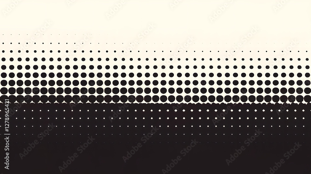 Poster abstract dot gradient: this abstract pattern features a gradient of black dots, transitioning smooth