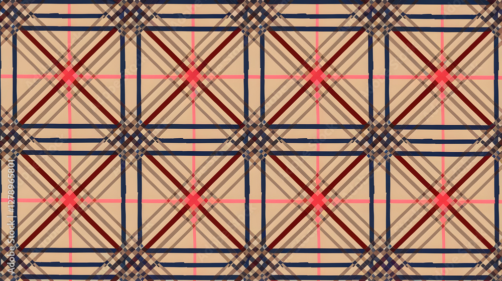 Poster geometric grid: an abstract design showcasing a complex pattern of lines and shapes, arranged in a r