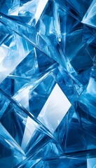 Obraz premium Abstract digital rendering showing sharp shards in cool tones