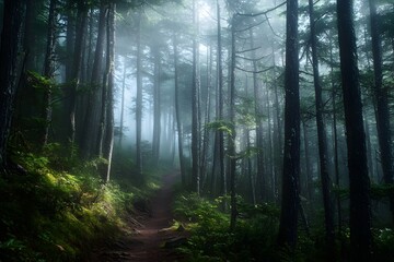 Obraz premium morning in the forest