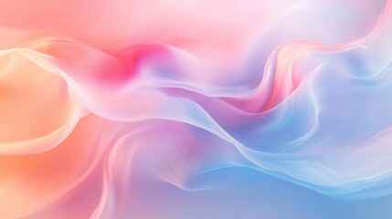 Obraz premium Ethereal Abstract Fluid Art Background with Soft Pastel Colors Flowing in Gentle Motion Perfect for Luxury Brand Marketing